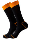 Unisex EU 38-46 Anti-Odor Black Socks Colorful Cuffs Premium Bamboo Crew Socks Super Soft 6 Pairs